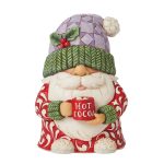 Jim Shore 6015473 Gnome With Hot Chocolate Figurine 4"