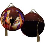 Ne'Qwa 7241120 Purple & Burgundy Nativity Ornament 4"