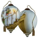 Ne'Qwa 7241135 Girl W/ Candle Going Up Staircase Ornament 3"