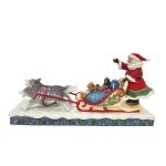 Jim Shore 6010826 Santa Dog Sledding Figurine 4.5" x 9.45"