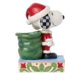 Jim Shore 6015030 Snoopy Santa W/ Bag and Elf Woodstock Figurine 8.5" - Image 2