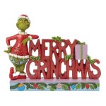 Jim Shore 6015221 Grinch Merry Grinchmas Word Figurine 7.09"