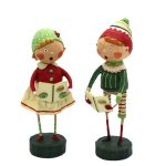 Lori Mitchell 87545 Henry & Holly Come A Caroling Figurines 7" Set of 2