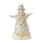 Jim Shore 6015155 White Woodland Snowman With Hat & Scarf Figurine 5.5"