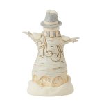 Jim Shore 6015155 White Woodland Snowman With Hat & Scarf Figurine 5.5" - Image 2
