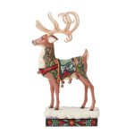 Jim Shore 6015489 Holiday Manor Reindeer Figurine 8"