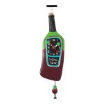 Allen Designs P1386 Wine Bottle "Corked" Pendulum Wall Clock 18.5"