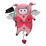 Allen Designs P1560 When Pigs Fly Pendulum Wall Clock 13.5"