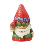 Jim Shore 6016375 Strawberry Hat Gnome 3.86"