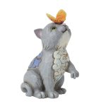 Jim Shore 6016382 Mini Cat W/ Butterfly On Nose 3.25"