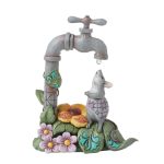 Jim Shore 6016389 Mouse Getting Drink From Waterspout Figurine 6"