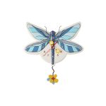 Allen Designs 6016648 Blue Dragonfly Pendulum Wall Clock 8" H