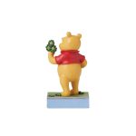 Jim Shore Disney Traditions 6016335 Pooh Bear Holding Pot Of Gold & Clover 4.5" - Image 2
