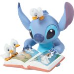 Precious Moments Disney 242703 Stitch & Ducklings Reading A Book Figurine 2.5"