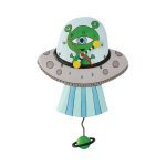 Allen Designs 6016850 Alien in UFO Time Traveler Pendulum Wall Clock 9.76"