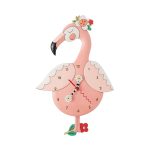 Allen Designs 6016853 Pinky The Flamingo Pendulum Wall Clock 11.61"