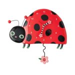 Allen Designs 6016854 Dotty The Ladybug Pendulum Wall Clock 8"