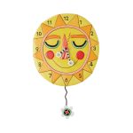Allen Designs 6016858 Blooming Bright Sun Pendulum Wall Clock 10.24"