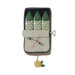 Allen Designs 6017321 Feeling Salty Sardines Pendulum Wall Clock 13"