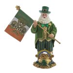 Kurt Adler FA0214 11" Fabriché™ Musical Irish Santa Figurine