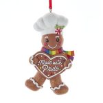 Kurt Adler H5924 3.5" Pride Gingerbread Chef Ornament
