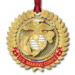 Beacon Design 53167 U.S. Marine Corps Logo Brass Ornament 2.7"