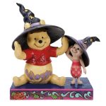 Jim Shore Disney Traditions 6016595 Pooh and Piglet Wearing Witch Hats Figurine 6"