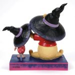 Jim Shore Disney Traditions 6016595 Pooh and Piglet Wearing Witch Hats Figurine 6" - Image 2