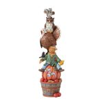 Jim Shore 6016631 Harvest Critters Stacked Figurine 11.22"