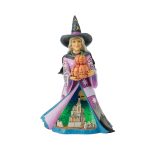 Jim Shore 6016638 Witch Holding Pumpkins LED Figurine 8.27"