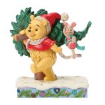 Jim Shore Disney Traditions 6016886 Winne The Pooh & Piglet W/ Christmas Tree Figurine 6.22"