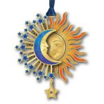 Beacon Design 63661 Sun & Moon Crescent Ornament 3.4"