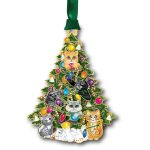 Beacon Design 67537 3D Cat Christmas Tree Ornament 3.25"
