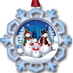 Beacon Design 67994 Snowman Family Ornament 3"