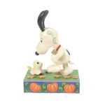 Jim Shore Peanuts 6016580 Snoopy Scared by Woodstock Ghost Figurine 5.12"