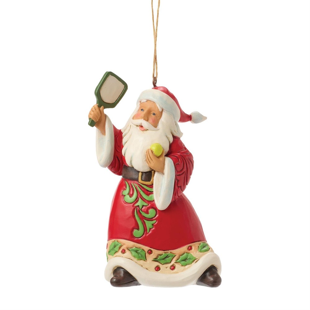 6017300 Jim Shore 6017300 Pickleball Santa Ornament 4.5" - Image 1