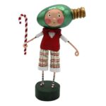 Lori Mitchell 17273 All Aglow W/ Green Lightbulb Head Figurine 6.25"