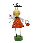 Lori Mitchell  18019 All Hallow's Moon W/Jack-O-Lantern Pumpkin Figurine 7.5" Tall